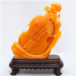 Indonesia Jin Tian Huang Statue - Violin W Certificate