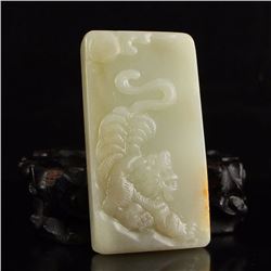 Chinese Hetian Jade Pendant - Tiger