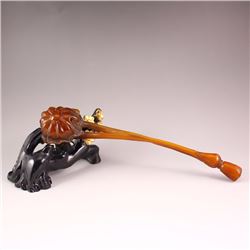 Vintage Chinese Ox Horn Ruyi Statue