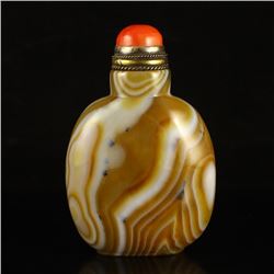 Chinese Natural Agate Snuff Bottle