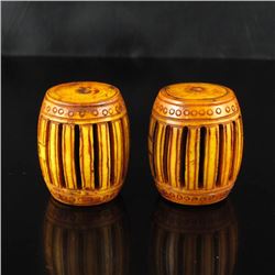 A Pair Chinese Ox Bone Pendant