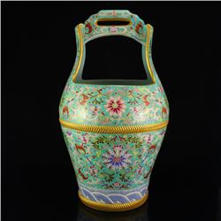 Chinese Gilt Edges Famille Rose Porcelain Water Breaker