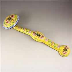 Chinese Qing Dynasty Bronze Enamels Ruyi Scepter