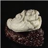 Image 4 : Superb Chinese Natural Hetian Jade Statue - Fortune Cabbage