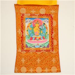 Chinese Tibet Temple Silk Tangka - Manjusri Bodhisattva