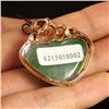 Image 6 : 18K Gold Inlay Natural Jadeite And Diamond Ruyi Pendant w Certificate