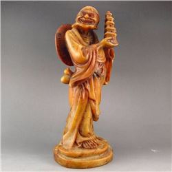 Chinese Shoushan Stone Statue - Buddhist Pagoda Arhat