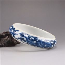 Chinese Blue And White Porcelain Bracelet