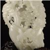 Image 10 : Openwork Chinese Hetian Jade Statue - Crane & Pine Tree