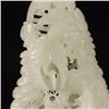 Image 3 : Openwork Chinese Hetian Jade Statue - Crane & Pine Tree
