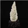 Image 7 : Openwork Chinese Hetian Jade Statue - Crane & Pine Tree
