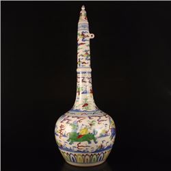 Chinese Ming Dynasty Dou Cai Porcelain Vase