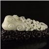 Image 5 : Openwork Chinese White Hetian Jade Ruyi Monkey Statue