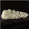 Image 6 : Openwork Chinese White Hetian Jade Ruyi Monkey Statue