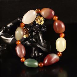 Chinese Natural Agate Beads Bracelet