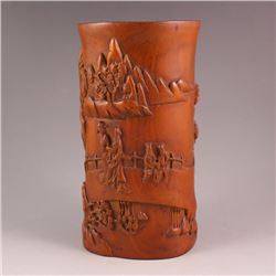 Chinese Boxwood Wood Brush Pot