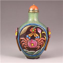 Vintage Chinese Beijing/Peking Glass Snuff Bottle