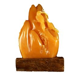 Superb Hand Carved Indonesia Natural Jin Tian Huang Statue - Magpies w Certificate