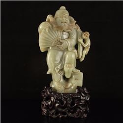 Superb Chinese Qing Dynasty Hetian Jade Zhongkui Statue