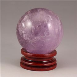 Chinese Natural Purple Crystal Ball Statue