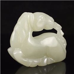 Chinese Hetian Jade Pendant - Fortune Horse