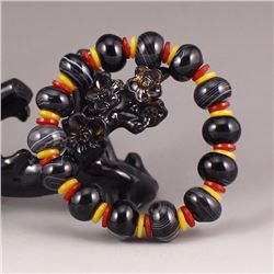 Beautiful Design Chinese Black Agate Beads Bracelet