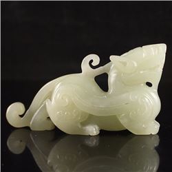 Chinese Hetian Jade Fortune Pi Xiu Statue