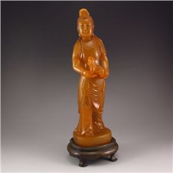 Chinese Shoushan Stone Kwan-yin Statue