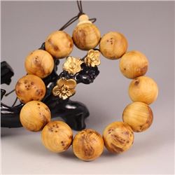 19 mm Chinese Thuja Sutchuenensis Wood Beads Bracelet