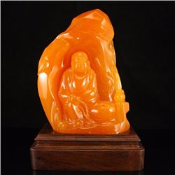 Indonesia Jin Tian Huang  Arhat  Statue w Certificate