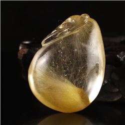 Chinese Natural Crystal Fortune Pocket Pendant