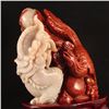 Image 3 : Superb Chinese Natural Jade Statue - Dragon & Phoenix