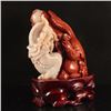 Image 4 : Superb Chinese Natural Jade Statue - Dragon & Phoenix