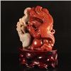 Image 5 : Superb Chinese Natural Jade Statue - Dragon & Phoenix