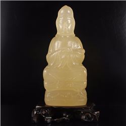 Superb Chinese Shoushan Stone Kwan-yin Statue