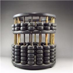 Chinese Ebony Wood Abacus Shape Brush Pot