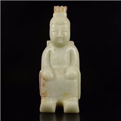 Chinese Natural Jade Statue - Sage