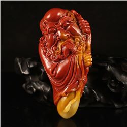 Superb Chinese Shoushan Stone Arhat Pendant