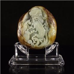 Chinese Hetian Jade Statue - General Guangong