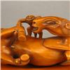 Image 2 : Chinese Boxwood Wood Statue - Monkey & Horse