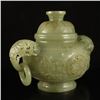 Image 5 : Vintage Chinese Hetian Jade Double Rings Low Relief Incense Burner