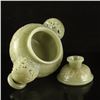 Image 6 : Vintage Chinese Hetian Jade Double Rings Low Relief Incense Burner