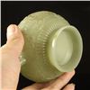 Image 7 : Vintage Chinese Hetian Jade Double Rings Low Relief Incense Burner