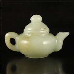 Chinese Natural Hetian Jade Teapot