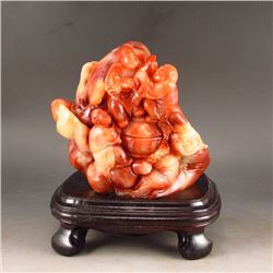 Chinese Shoushan Stone Statue - Fortune Kids