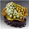 Image 5 : Superb Chinese Shoushan Stone Statue - Peanuts & Grapes