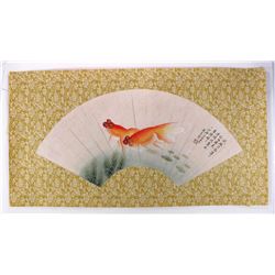 Chinese Xuan Paper Painting - Fish & Poetry