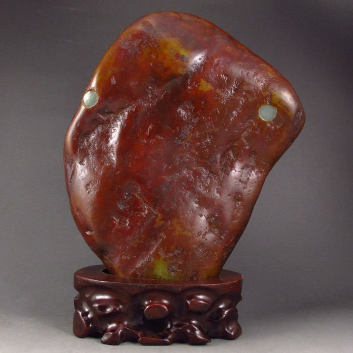 Superb Chinese Hetian Jade Original Stone / Gamble Stone Statue