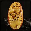 Image 1 : Chinese Huanglong Jade Pendant - Two Lions