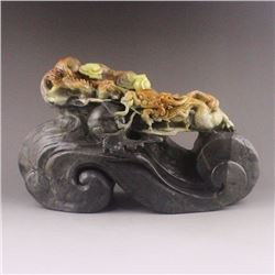 Chinese Shoushan Stone Dragon Statue